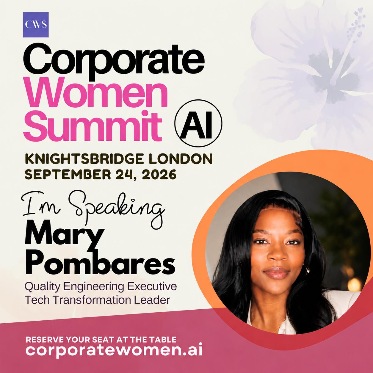 Corporate Women Summit AI — Speaker — Knightsbridge London